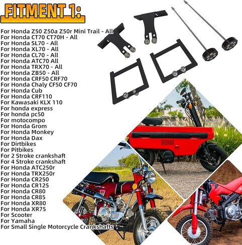 Crankshaft Truing Stand Kit, 1/4-inch Steel Support Posts with ABEC 9 Bearings & Magnetic Mounts, 5-inch Tall for Small Single Cylinder Motorcycle Dirtbike Scooter Engines (Indicators Not Included) in Saudi Arabia