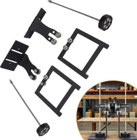 Crankshaft Truing Stand Kit, 1/4-inch Steel Support Posts with ABEC 9 Bearings & Magnetic Mounts, 5-inch Tall for Small Single Cylinder Motorcycle Dirtbike Scooter Engines (Indicators Not Included) in Saudi Arabia