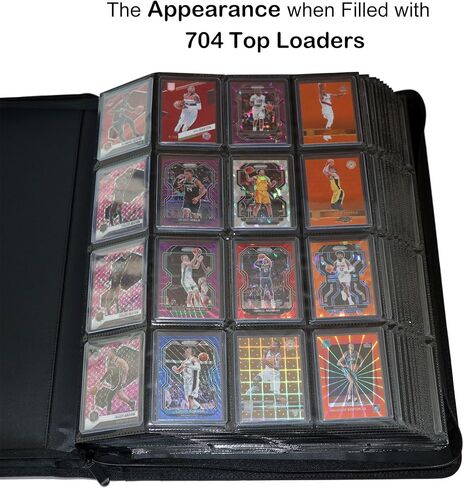 16-Pocket Top loader Binder - Holds 704 Top Loaders,Top Loader Binder Side Loading Album for 3″×4″ Top Loaders in Saudi Arabia