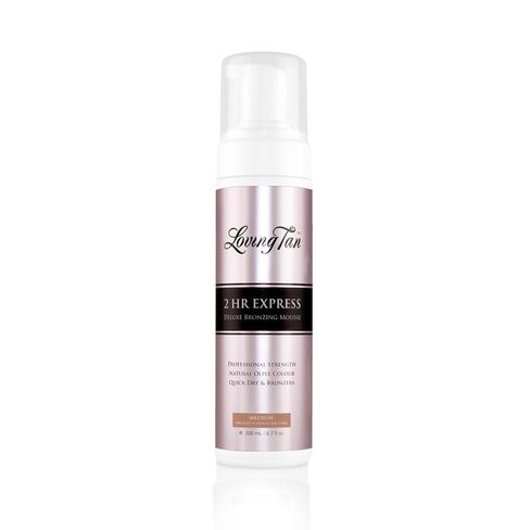 موس Loving Tan 2 HR Express، متوسط ​​- خالٍ من الخطوط، ذو مظهر طبيعي، مستحضر تسمير البشرة بدون شمس بقوة احترافية - ما يصل إلى 5 تطبيقات تسمير ذاتي لكل زجاجة، لم يتم الإساءة إلى الحيوانات لتصنيعه، ثنائي هيدروكسي الأسيتون المشتق طبيعيًا - 4 أونصة سائلة in Kuwait