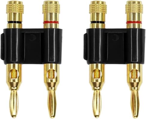 20PCS 4mm Double Banana Plug Test Wire Connector - Solder-Free Lantern Head & Gold Plated Terminal(Red10Pcs Black10Pcs) in Saudi Arabia