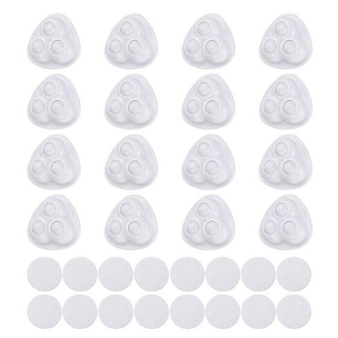 uxcell 16 Pcs Self Adhesive Caster Wheels, 360 Degree Rotation Mini Caster Swivel Rollers Universal Sticky Swivel Wheels for Furniture Storage Bins Trash Can (White, 3 Nylon Rolling Ball) in Saudi Arabia