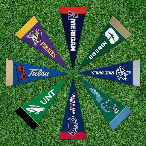 Rico Industries NCAA American Athletic Conference Complete 4" x 9" Felt Mini Pennant League Set (Includes ALL Football Teams) in Saudi Arabia