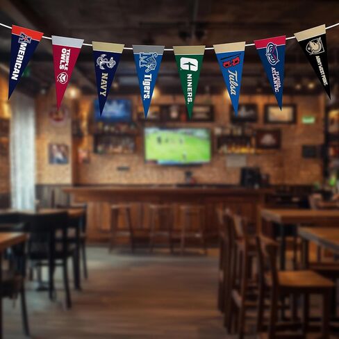 Rico Industries NCAA American Athletic Conference Complete 4" x 9" Felt Mini Pennant League Set (Includes ALL Football Teams) in Saudi Arabia