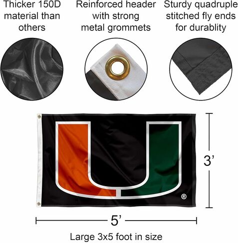 Hurricanes Black 3x5 Grommet Flag in Saudi Arabia