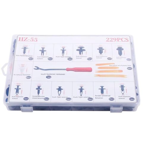 مجموعة متنوعة من 2080 قطعة من مشابك تثبيت مصدات السيارات - 33 مقاسًا من المشابك البلاستيكية للسيارات - مشابك التثبيت - لسيارات جنرال موتورز فورد تويوتا هوندا كرايسلر معظم السيارات in Kuwait