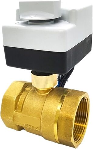1-1/2" Brass Ball Valve Three-Wire Two-Control Two-Way Actuator Internal Thread with Manual Switch AC220V in Saudi Arabia