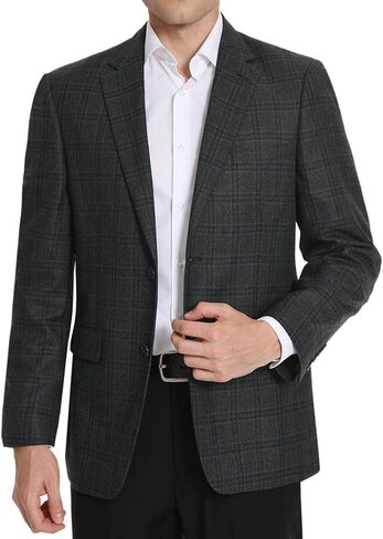 Men's Sport Coat Classic Fit Plaid Causal Blazer 2 Button Suit Jacket for Daily Business Wedding Wear in Saudi Arabia