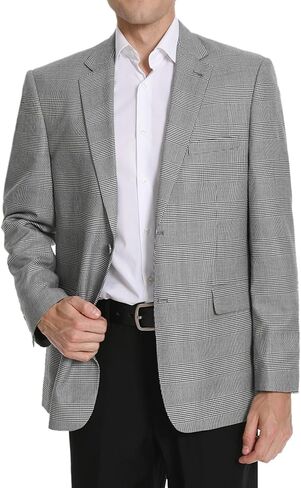 Men's Sport Coat Classic Fit Plaid Causal Blazer 2 Button Suit Jacket for Daily Business Wedding Wear in Saudi Arabia