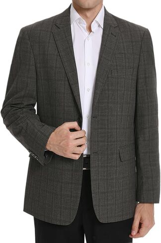 Men's Sport Coat Classic Fit Plaid Causal Blazer 2 Button Suit Jacket for Daily Business Wedding Wear in Saudi Arabia