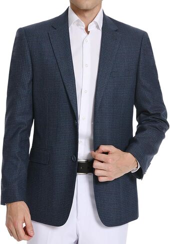 Men's Sport Coat Classic Fit Plaid Causal Blazer 2 Button Suit Jacket for Daily Business Wedding Wear in Saudi Arabia