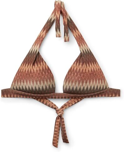 CALZEDONIA Woman's Golden Chevron Padded Triangle Swimsuit Top in Saudi Arabia