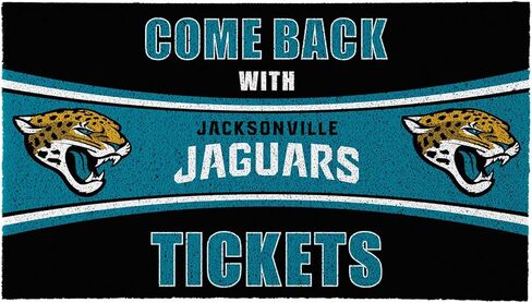 Team Sports America NFL Jacksonville Jaguars | Indoor and Outdoor Entryway | 28 x 16 Inches | Non Slip Back | Welcome Floor Mats | Muddy Dog Paws | Front Door Entrance Home Décor in Saudi Arabia