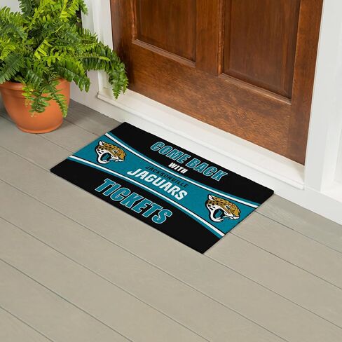 Team Sports America NFL Jacksonville Jaguars | Indoor and Outdoor Entryway | 28 x 16 Inches | Non Slip Back | Welcome Floor Mats | Muddy Dog Paws | Front Door Entrance Home Décor in Saudi Arabia