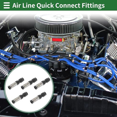 Push to Connect Air Fittings 5/16" One-Way Non Return Check Valve Plastic Metal 5 Pcs Black Silver Tone in Saudi Arabia