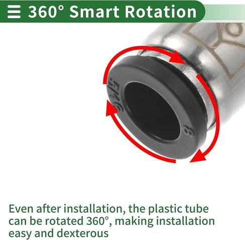 Push to Connect Air Fittings 5/16" One-Way Non Return Check Valve Plastic Metal 5 Pcs Black Silver Tone in Saudi Arabia
