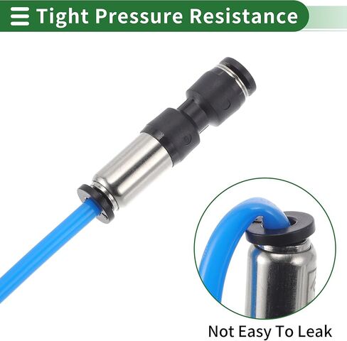 Push to Connect Air Fittings 5/16" One-Way Non Return Check Valve Plastic Metal 5 Pcs Black Silver Tone in Saudi Arabia