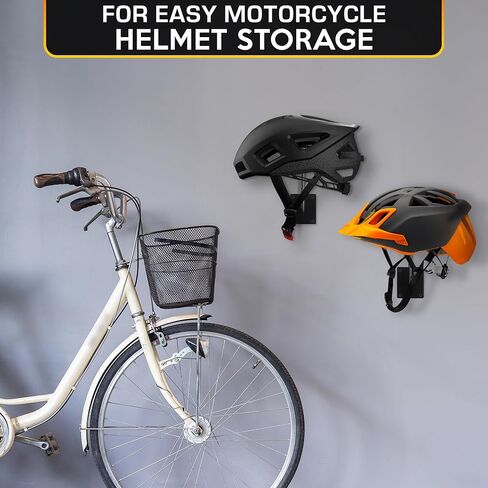 9 قطع حامل خوذة للتثبيت على الحائط - حامل قبعة رعاة البقر موثوق به للجدار مصنوع من معدن قوي، تركيب سهل وثابت، تخزين مريح للخوذات والقبعات لتنظيم المدخل - أقصى حمل يصل إلى 35 رطلاً in Kuwait