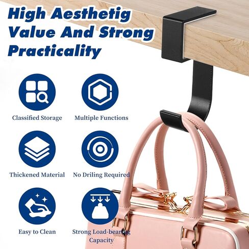 Ymapinc Purse Hook for Table，2PCS Heavy Duty Purse Bag Holder Alloy Materials Purses Holder Desk Hook for Bag,Keys,Headphone and Umbrella in Saudi Arabia