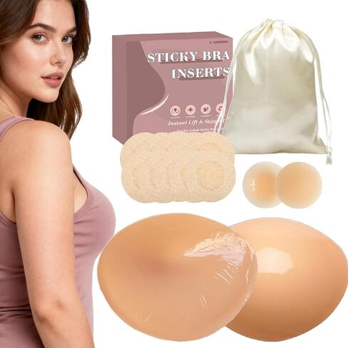وسادات حمالة صدر لاصقة على الوجهين للثدي الصغير، وسادات رفع لاصقة قابلة لإعادة الاستخدام، وسادات صدر غير مرئية in Kuwait