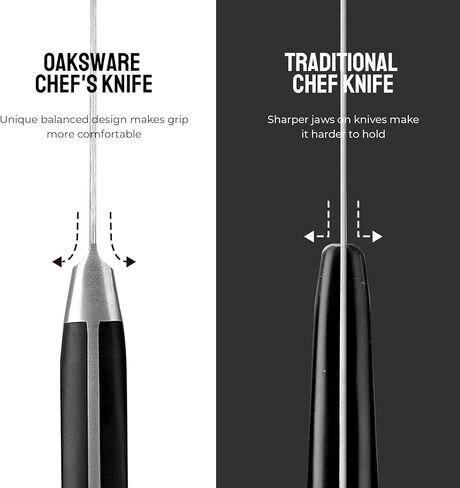 OAKSWARE Chef Knife, 6" Cutting & Cooking Kitchen Knife - High Carbon German Steel Razor Sharp Knives Professional Meat Knife with Ergonomic Handle in Saudi Arabia