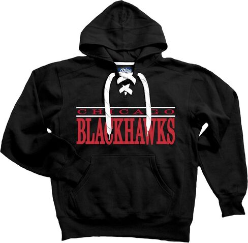 Blue 84 NHL unisex-adult Nhl Officially Licensed Lace Up Hockey Hooded Sweatshirt Logo in Saudi Arabia