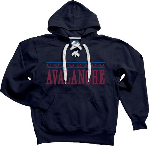 Blue 84 NHL unisex-adult Nhl Officially Licensed Lace Up Hockey Hooded Sweatshirt Logo in Saudi Arabia