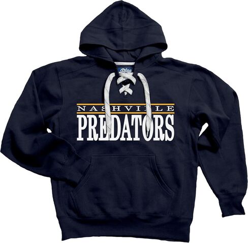 Blue 84 NHL unisex-adult Nhl Officially Licensed Lace Up Hockey Hooded Sweatshirt Logo in Saudi Arabia
