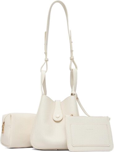 NEWBELLA Women's Bucket Bag - Square Top Handle Satchel with Crossbody Strap, Shoulder Bag for Work & Daily Commute in Saudi Arabia