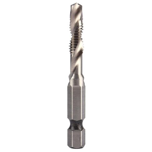 M6 x 1 Combination Drill and Tap Bit 1/4in Hex Shank Metric High Speed Steel Spiral Flute Tapping Tool in Saudi Arabia