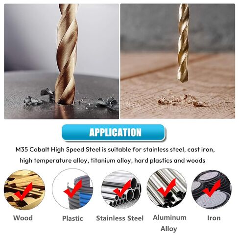 Metric Tap and Drill Bit Set, 2Pcs M3×0.5 HSS 6542 Spiral Flute Thread Tap and 2pcs 2.5mm M35 HSS Twist Drill Bit Cobalt Drill Bit Set, Machine Screw Tap Drill Set, Screw Tapping Threading Tool in Saudi Arabia