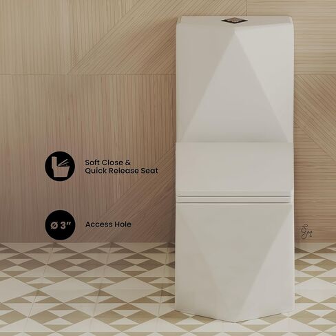 Brusque One-Piece Square Toilet Dual-Flush 1.1/1.6 gpf in Saudi Arabia