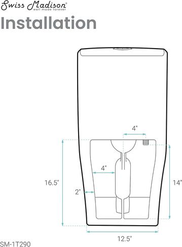 Brusque One-Piece Square Toilet Dual-Flush 1.1/1.6 gpf in Saudi Arabia