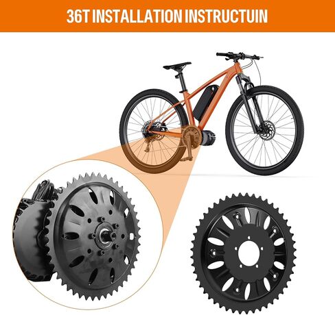 BAFANG Chainring for Mid Drive Kit : 46T (One-Piece) Compatible with BBS-HD 48V 52V 1000W Electric Bike Mid Drive Conversion - 16.5mm Offset - Without Chain Guard in Saudi Arabia