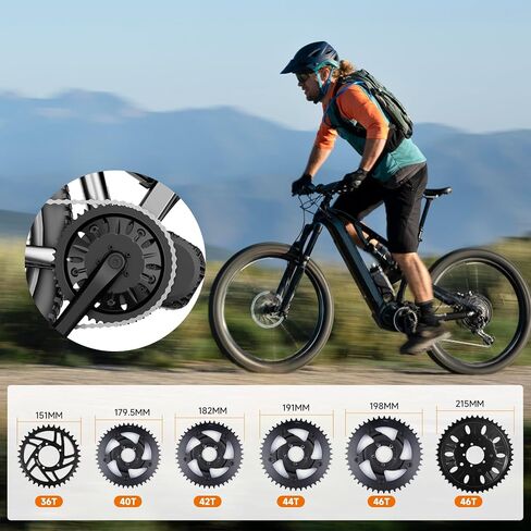 BAFANG Chainring for Mid Drive Kit : 46T (One-Piece) Compatible with BBS-HD 48V 52V 1000W Electric Bike Mid Drive Conversion - 16.5mm Offset - Without Chain Guard in Saudi Arabia