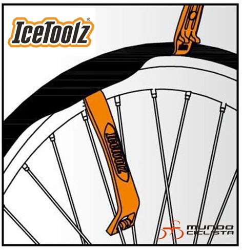أداة IceToolz Tire 64 a2 أداة صيانة إطارات الدراجة مزدوجة الوظائف للإطارات بدون أنابيب | خفيف الوزن، تصميم مريح للبالغين من الجنسين | ملحق متين لركوب الدراجات باللون الرمادي in Saudi Arabia