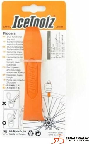 أداة IceToolz Tire 64 a2 أداة صيانة إطارات الدراجة مزدوجة الوظائف للإطارات بدون أنابيب | خفيف الوزن، تصميم مريح للبالغين من الجنسين | ملحق متين لركوب الدراجات باللون الرمادي in Saudi Arabia