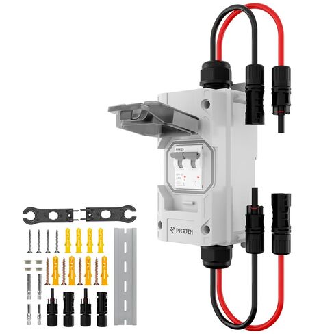 مفتاح فصل اللوحة الشمسية 10-60 أمبير 1000 فولت مفتاح فصل الطاقة الشمسية في الهواء الطلق عازل PV غطاء مطور تصميم مرئي صندوق قاطع دائرة مقاوم للماء للبطارية المنزلية RV خارج الشبكة (1000VDC، 30 أمبير) in Kuwait