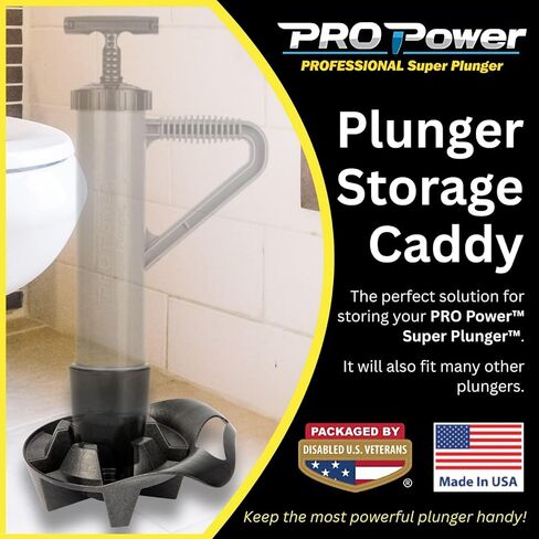 K-CO Innovations Plunger Caddy - Toilet Plunger Holder - Built-in Drip Tray, Ergonomic Handle, USA in Saudi Arabia