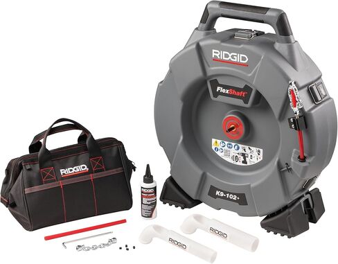 RIDGID 76193 FlexShaft K9-102+ آلة تنظيف الصرف لأنابيب 1 1/4-2 بوصة (32-50 مم) مع كابل ومجموعة 50 بوصة (15,2 م) 1/4 بوصة (6 مم) in Saudi Arabia