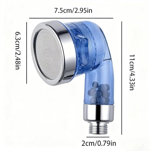 Blue Shampoo Bowl Sprayer Head with Filter, Sink Faucet Sprayer Attachment Salon Shampoo Bowl Spray Head Pedicure Chair Shower Head for Portable Salon Sink, 3 Sprayer Modes & High Pressure in Saudi Arabia