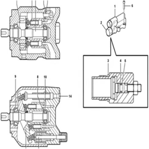 مضخة المكبس لشاحنة التفريغ المتراكمة لـ A35D A40D T450D A35E A35F A40E in Kuwait
