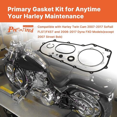 2006-2017 Softail & Dyna Primary Gasket Kit Clutch Cover Seal for Harley 2007-2017 Softail and 2006-2017 Dyna FXD Models in Saudi Arabia