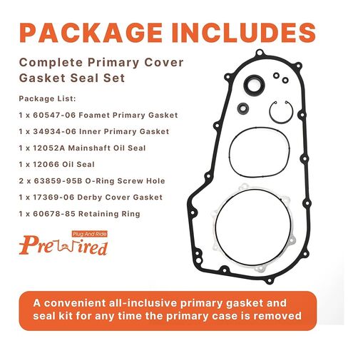 2006-2017 Softail & Dyna Primary Gasket Kit Clutch Cover Seal for Harley 2007-2017 Softail and 2006-2017 Dyna FXD Models in Saudi Arabia