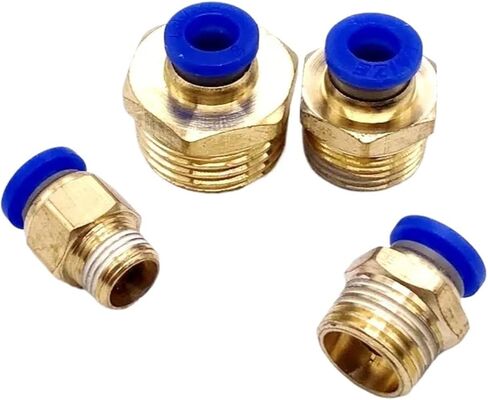 1PCS Male thread 1/8'' 1/4'' 3/8'' 1/2'' to Tube 4 6 8 10 12mm Straight Push in Fitting Pneumatic Push to Connect(Size:10MM,Color:3/8") in Saudi Arabia