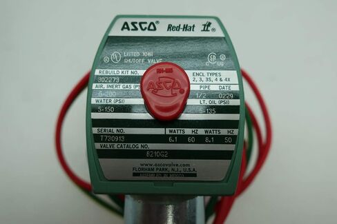 ASCO 8210G2 RED-HAT II صمام الملف اللولبي 120V-AC 1/2IN NPT D641179 in Kuwait