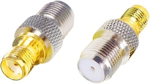 S M A Female to F Type Female Straight RF Coaxial Adapter F Connector to S M A Convertor Gold Tone 10Pcs in Saudi Arabia