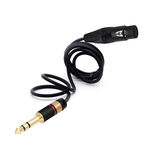 Jack 6.35mm/6.5mm 1/4 Stereo to 3-Pin Male to XLR Female Cable Balanced Male Plug Audio Lead Microphone AMP Cable 1Pcs(Red Red,2m) in Saudi Arabia