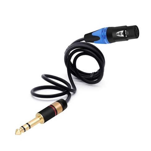 Jack 6.35mm/6.5mm 1/4 Stereo to 3-Pin Male to XLR Female Cable Balanced Male Plug Audio Lead Microphone AMP Cable 1Pcs(Red Red,2m) in Saudi Arabia