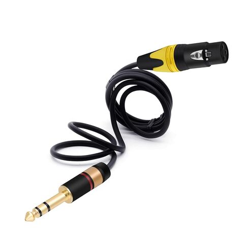 Jack 6.35mm/6.5mm 1/4 Stereo to 3-Pin Male to XLR Female Cable Balanced Male Plug Audio Lead Microphone AMP Cable 1Pcs(Red Red,2m) in Saudi Arabia